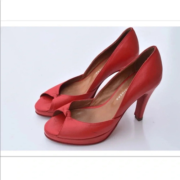 Renzo Rainero peep toe pumps - Picture 1 of 8